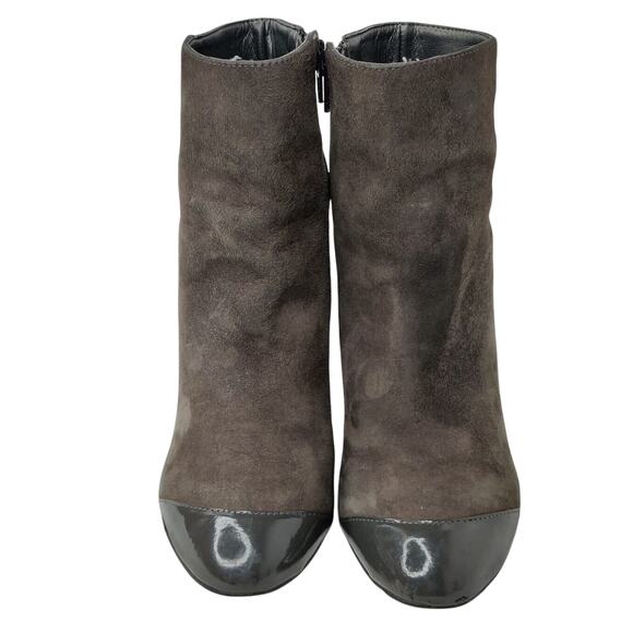 Vintage grey Nine West cap Toe Booties Sz 6.5 - Picture 2 of 9